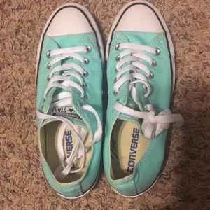 Teal converse shoes